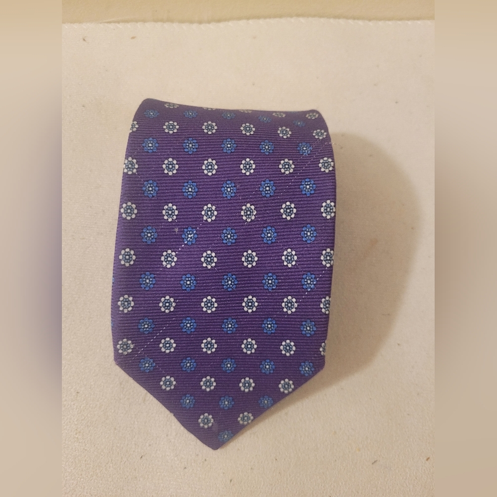 Marzullo Men's Necktie 100% Silk Purple & Blue